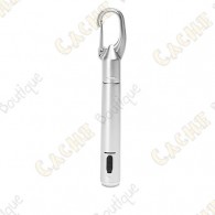 Carabiner pen with LED flashlight