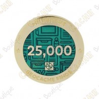 Geocoin + Travel Tag "Milestone" - 25 000 Finds