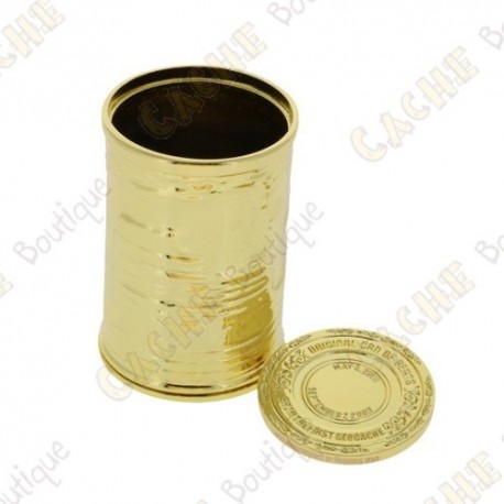 Geocoin "The Original Can of Beans" - Gold