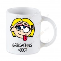 Caneca Geocaching branca - Geocaching Addict" Menina