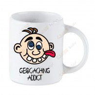 Geocaching white mug - Geocaching Addict Boy