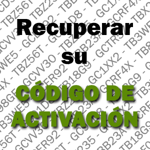 Recuperar su Codigo de Activacion